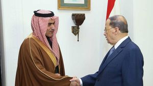 استقبال الرئيس اللبناني ميشال عون للوزير السعودي ثامر السبهان- واس