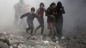 النظام السوري استمر بقصف الغوطة رغم دخول الهدنة حيز التنفيذ (أرشيفية)- جيتي