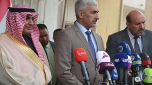 المسؤولون السعوديون عقدوا مؤتمرا صحفيا مشتركا مع وزير الشباب والرياضة العراقي ببغداد- تويتر