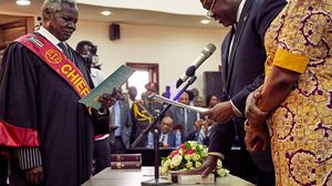 جرت مراسم تأدية اليمين الدستورية بالقصر الرئاسي في جوبا- جيتي