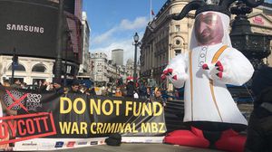 مظاهرات في لندن ضد استضافة دبي لمعرض إكسبو الدولي  (عربي21) 