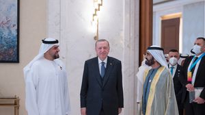 زار أردوغان دبي والتقى بابن راشد في معرض إكسبو 2020 بثاني أيام زيارته إلى الإمارات- حساب الجسمي بتويتر