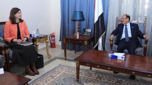 صالح التقى المبعوثة الأوروبية ماريون لاليس- وكالة "سبأ" الحكومية