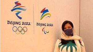 تشارك السعودية من خلال فائق عابدي في مسابقة التزلج الألبي- الأميرة ريما بنت بندر / تويتر