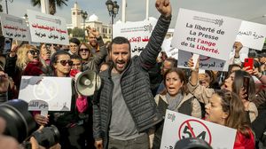 تظاهرة لصحفيين تونسيين للمطالبة بحرية التعبير- الأناضول