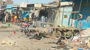 وقع الانفجار في سوق شعبي في مقاطعة برخان النائية جنوب غرب إقليم بلوشستان- تويتر