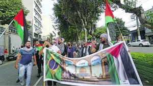 مسيرة في ساو باولو إحياء لذكرى النكبة 2021- (كريستينا سيزونسكي- الأناضول)