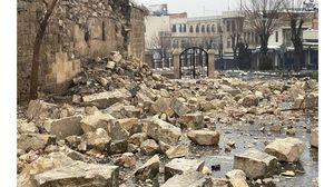 انهارت جدران قلعة غازي عنتاب جراء الزلزال- الأناضول