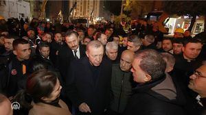 أردوغان يتفقد مناطق متضررة من الزلزال في "هطاي" و"أضنة" جنوب تركيا- (الأناضول)