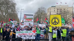تجمعت حشود كبيرة للمشاركة في المظاهرة بالعاصمة لندن- عربي21