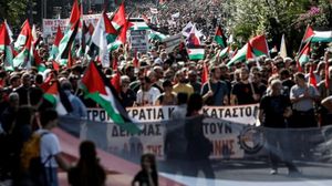  مظاهرة حاشدة للتأكيد على التضامن مع الأهالي في قطاع غزة المحاصر- إكس