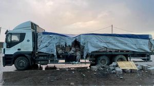 القافلة المكونة من 10 شاحنات كانت قد نسقت مسيرها مع قوات الاحتلال