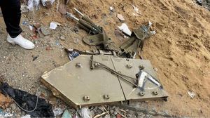 أجزاء من دبابة عثر عليها سابقا في جباليا- إكس