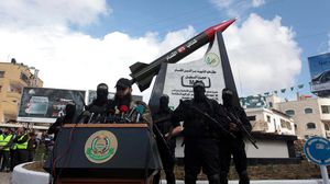 كلمة للقسام خلال افتتاح ميدان الشهيد المقادمة في غزة - الأناضول