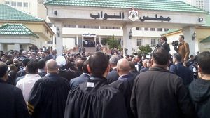 من اعتصام نقابة المحامين الأردنيين أمام مجلس النواب الأردني - عربي 21
