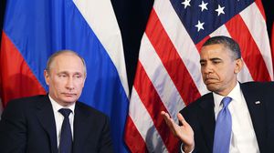 الرئيسان الأمريكي أوباما والروسي بوتين - ا ف ب