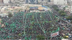 صورة لحشود مهرجان ذكرى استشهاد الشيخ أحمد ياسين 