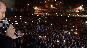 أردوغان يخاطب أنصاره في أنقرة - الأناضول