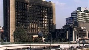 مقر الحزب الوطني بعد حرقه أثناء ثورة يناير - ا ف ب - أرشيفية