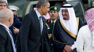 ولي العهد السعودي الامير سلمان كان في استقبال أوباما - أ ف ب