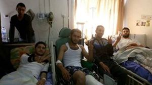 صور الجرحى في المستشفى قبل اعتقالهم - فيس بوك 