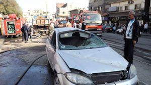 مشهد تكرر لسيارة مفخخة انفجرت وسط حمص (أرشيفية) - ا ف ب