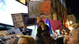 مظاهرات مؤيدة لأوكرانيا في فرنسا ضد روسيا - ا ف ب