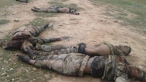 جثث عناصر YPG الكردية في تل خنزيرة الذي سيطر عليه تنظيم الدولة - تويتر