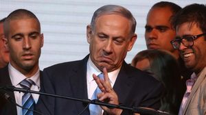 نتنياهو لحظة إعلان النتائج الأولية بفوز حزبه - أ ف ب