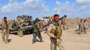 عناصر من الميليشيات والقوات العراقية في صلاح الدين -  أ ف ب