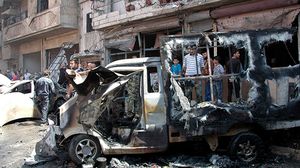 تعرضت أحياء حمص لعدة تفجيرات في وقت سابق- أرشيفية