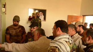 هادي العامري قائد مليشيا بدر في غرفة عمليات معركة تكريت - تويتر