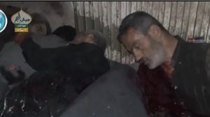 جانب من المجزرة في فرع المخابرات العسكرية في إدلب