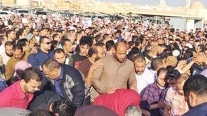 حضر الآلاف لمقبرة "الموطأ" في بريدة لدفن المصريين الخمسة- تويتر