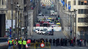 ثلاث تفجيرات هزت العاصمة البلجيكية بروكسل- أ ف ب