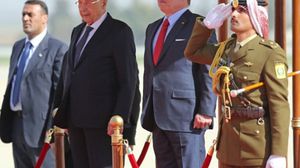 الرئيس اللبناني ميشال عون وصل العاصمة الأردنية عمان للمشاركة بالقمة العربية- أ ف ب
