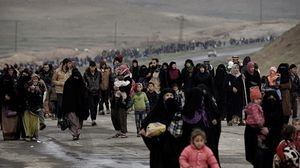 آلاف النازحين غادروا غرب الموصل بعد اشتداد المعارك- جيتي