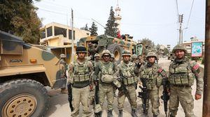 عناصر من القوات الخاصة بعد دخولها اليوم مركز عفرين- جيتي