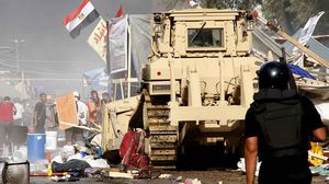فض اعتصام ميدان رابعة العدوية في القاهرة يوم 14 أغسطس/ آب 2013- جيتي