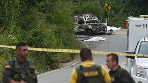 أدان الرئيس الكولومبي خوان مانويل سانتوس "الجريمة الجبانة" وتعهد بالاقتصاص من الجناة- جيتي