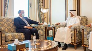 جانب من لقاء وزيري خارجية قطر وموريتانيا في الدوحة- قنا