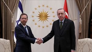 أردوغان استقبل رئيس الاحتلال في أنقرة بحفاوة الشهر الماضي- الأناضول