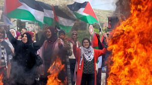 أمهات فلسطينيات في تظاهرة ضد الاحتلال- جيتي