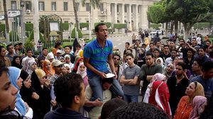 من احتجاجات الطلبة بالجامعات المصرية (أرشيفية) - ا ف ب