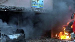 مركز شرطة مصري تعرض للحرق - أرشيفية