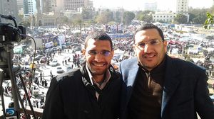 مدير قناة 25 مسعد البربري (يمين)  - أرشيفية