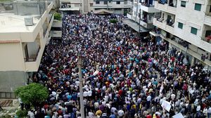 مظاهرة سابقة في مدينة بانياس ـ ويكيبيديا