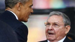 الرئيسان الكوبي والأمريكي - أ ف ب