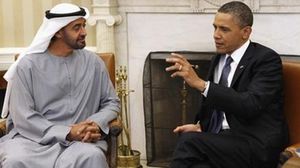 أوباما وولي عهد أبو ظبي محمد آل نهيان - ا ف ب