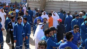 إضراب العاملين بقطاع النفط الكويتي- أ ف ب